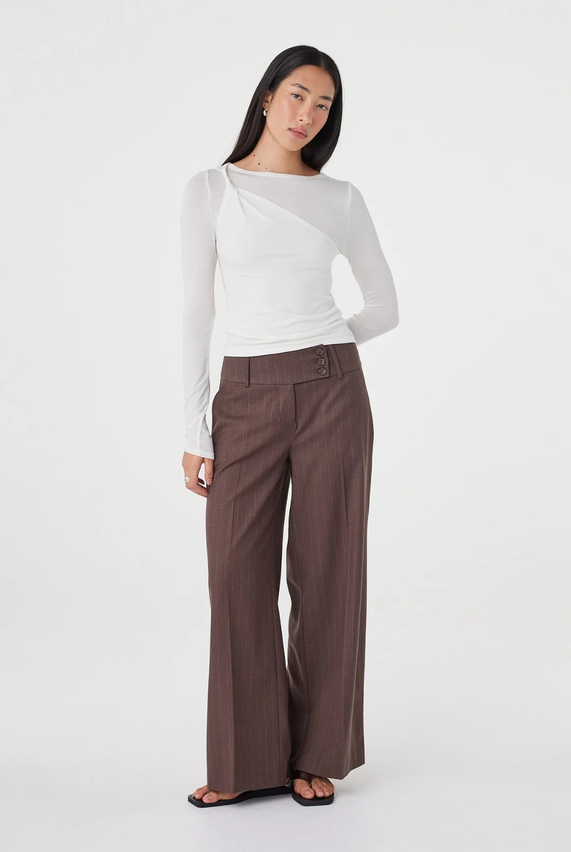 Arcaa - Mannon Pant (Espresso Pinstripe) Arcaa