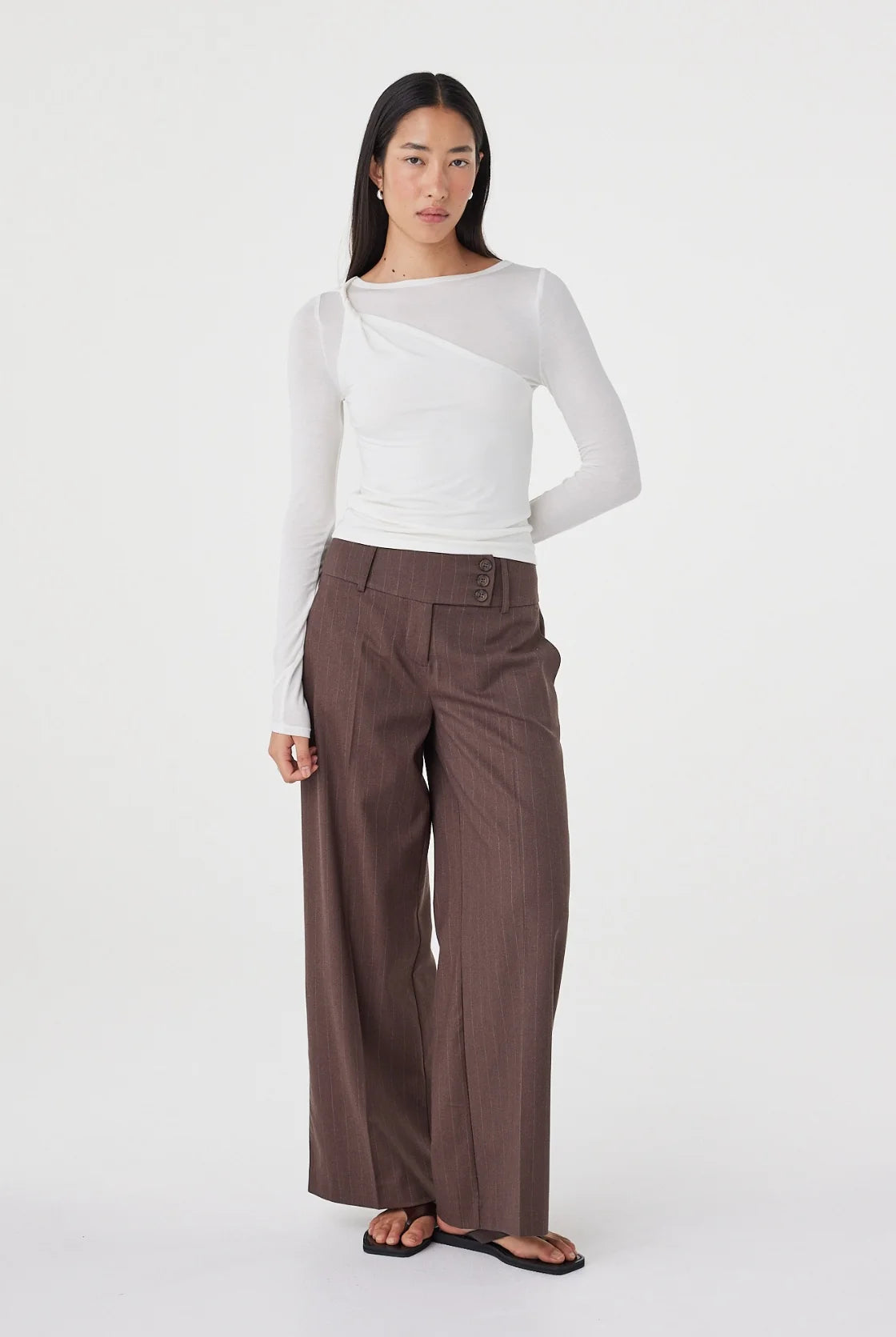 Arcaa - Mabel LS Twist Top (Cream) Arcaa