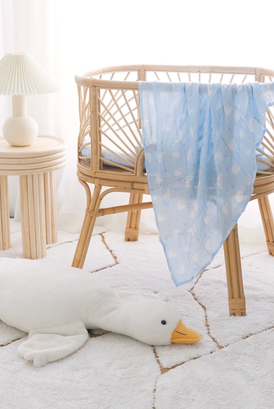 Fox & Fallow - Organic Muslin Wrap (Pink Doves) Fox & Fallow