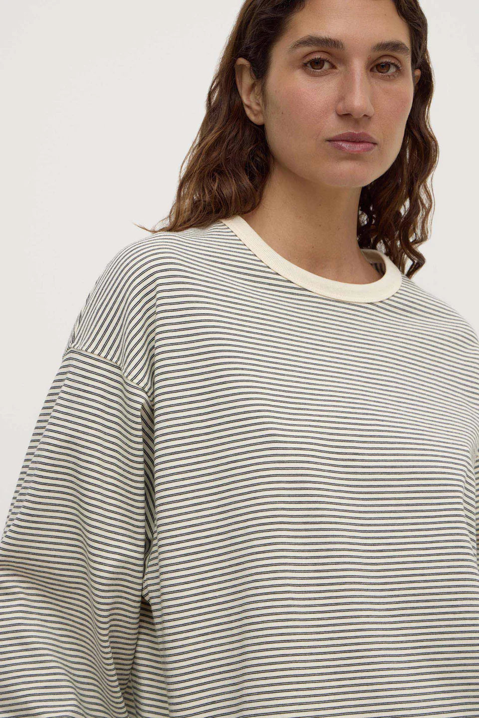 Assembly Label - Malone Stripe Wide Sleeve Tee (Cream/Black) Assembly Label