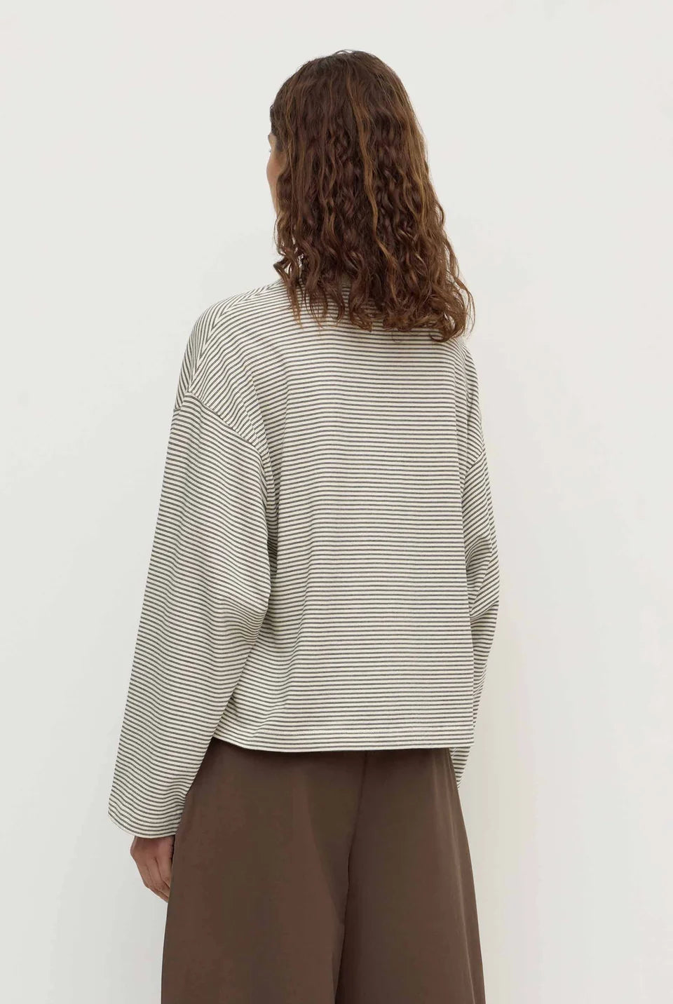 Assembly Label - Malone Stripe Wide Sleeve Tee (Cream/Black) Assembly Label