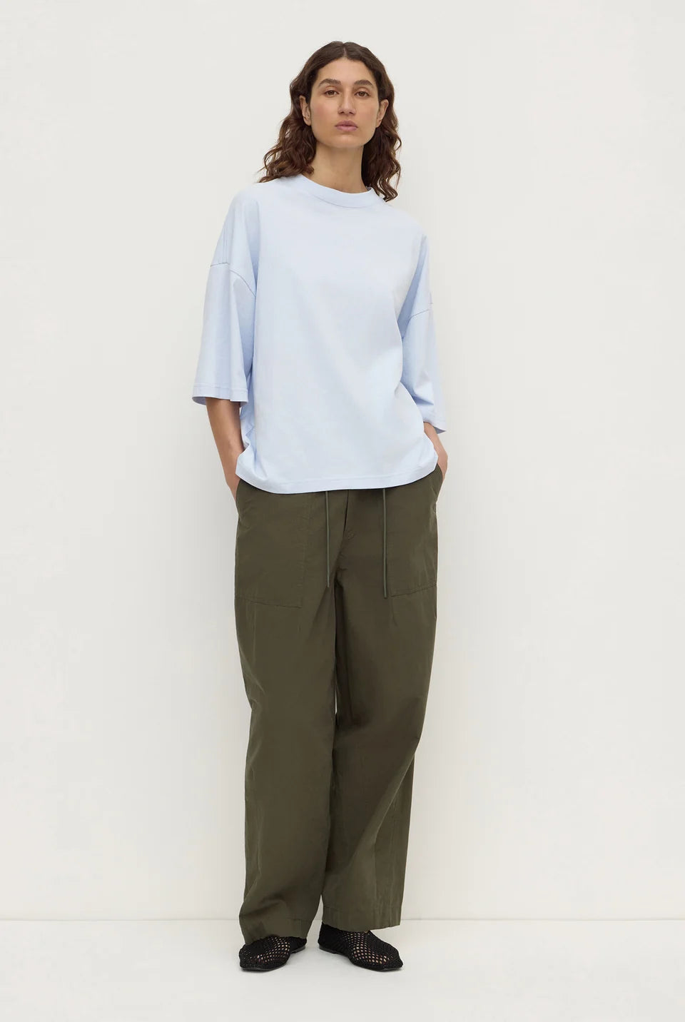 Assembly Label - Max Cotton Oversized Tee (Powder Blue) Assembly Label