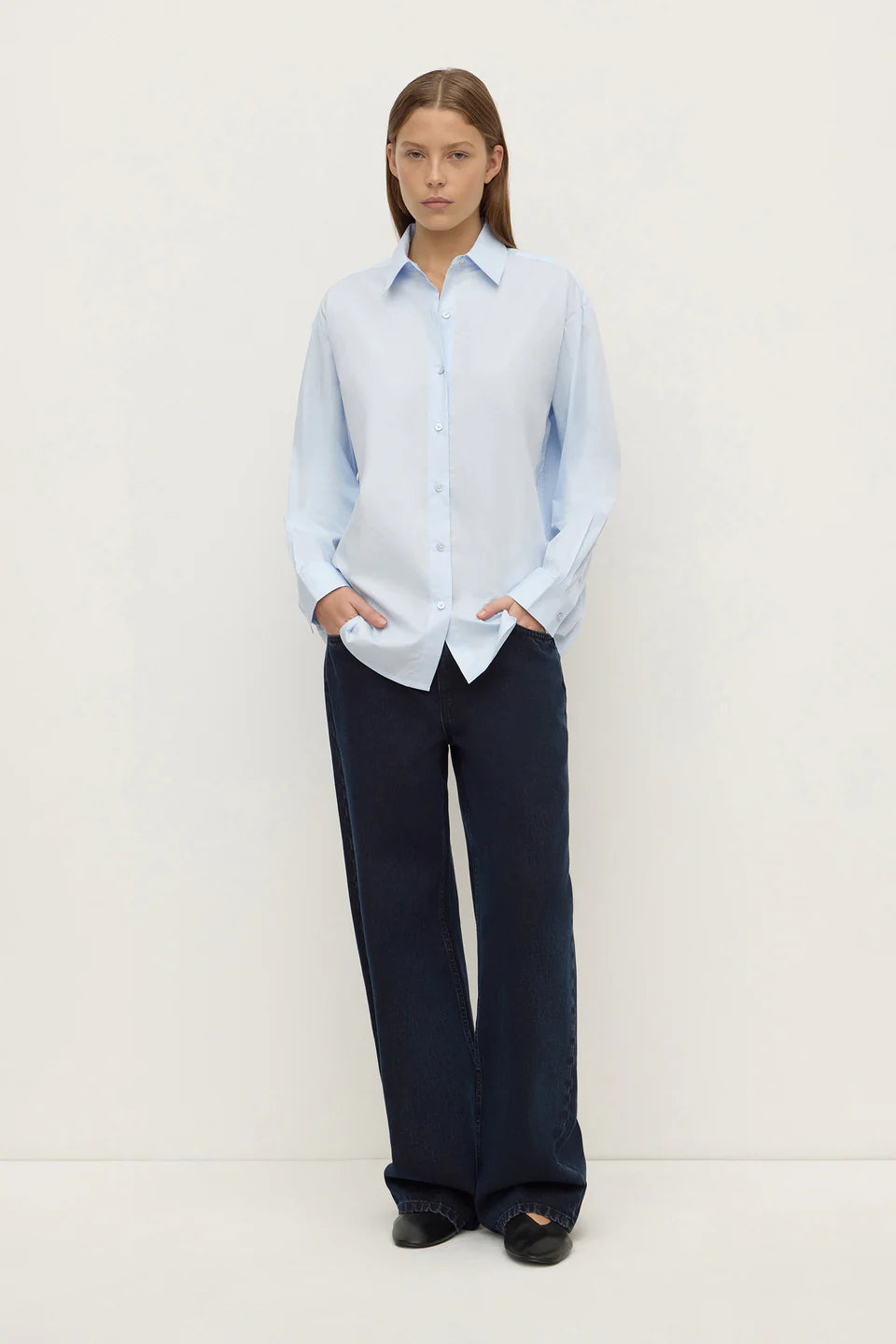 Assembly Label - Micha Popplin L/S Shirt (Powder Blue) Assembly Label