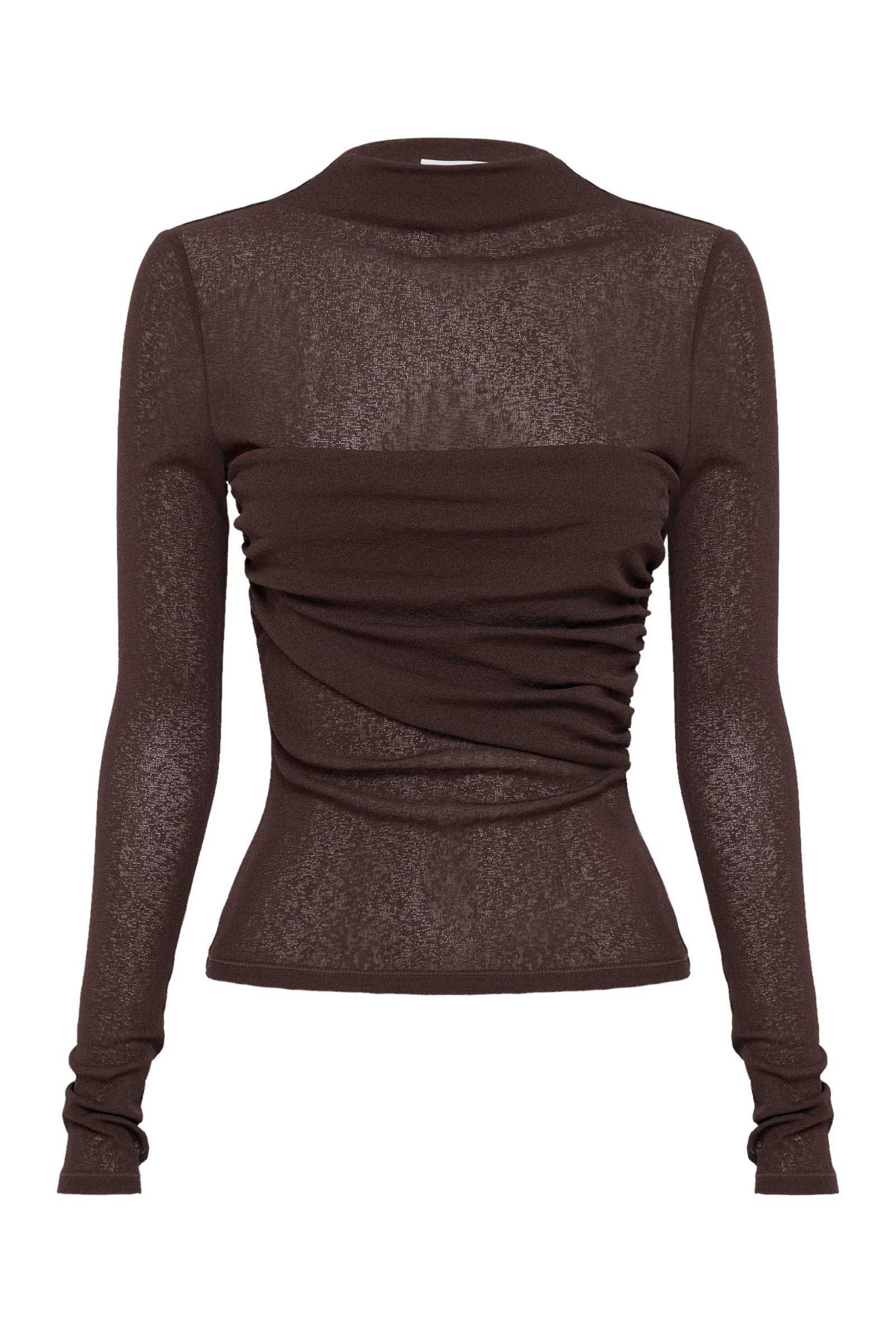 Nude Lucy - Aster LS Mesh Top (Chocolate) Nude Lucy