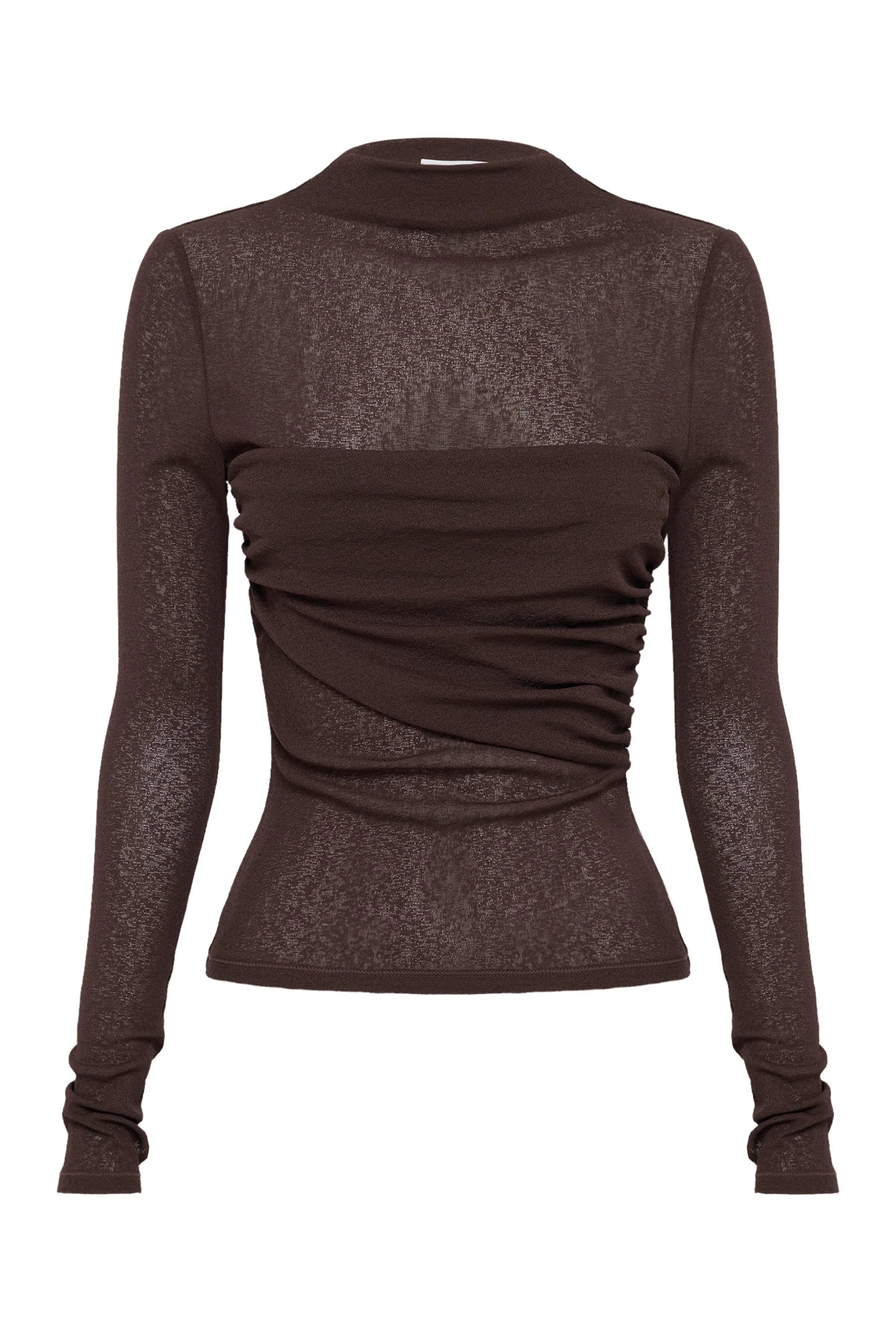 Nude Lucy - Aster LS Mesh Top (Chocolate) Nude Lucy