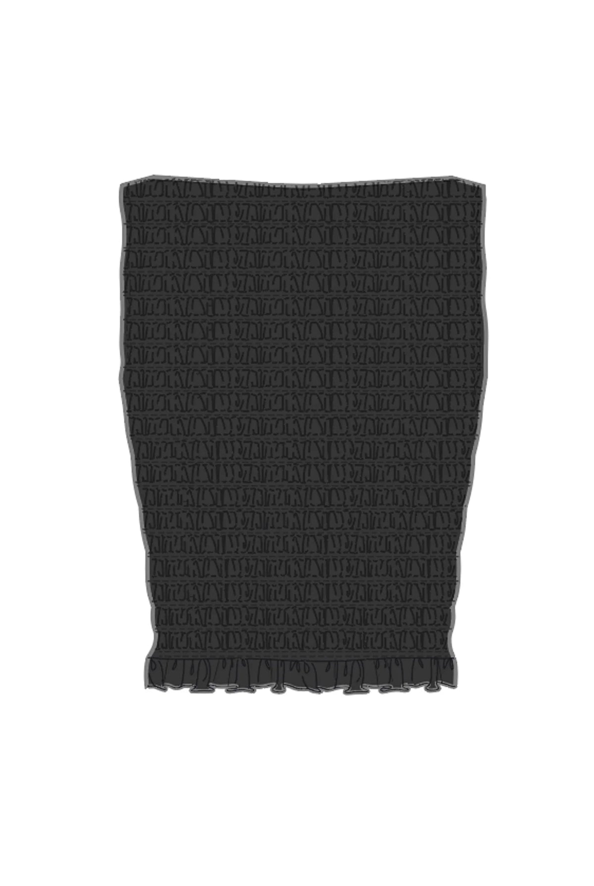 Nude Lucy - Greta Shirred Poplin Top (Black) Nude Lucy
