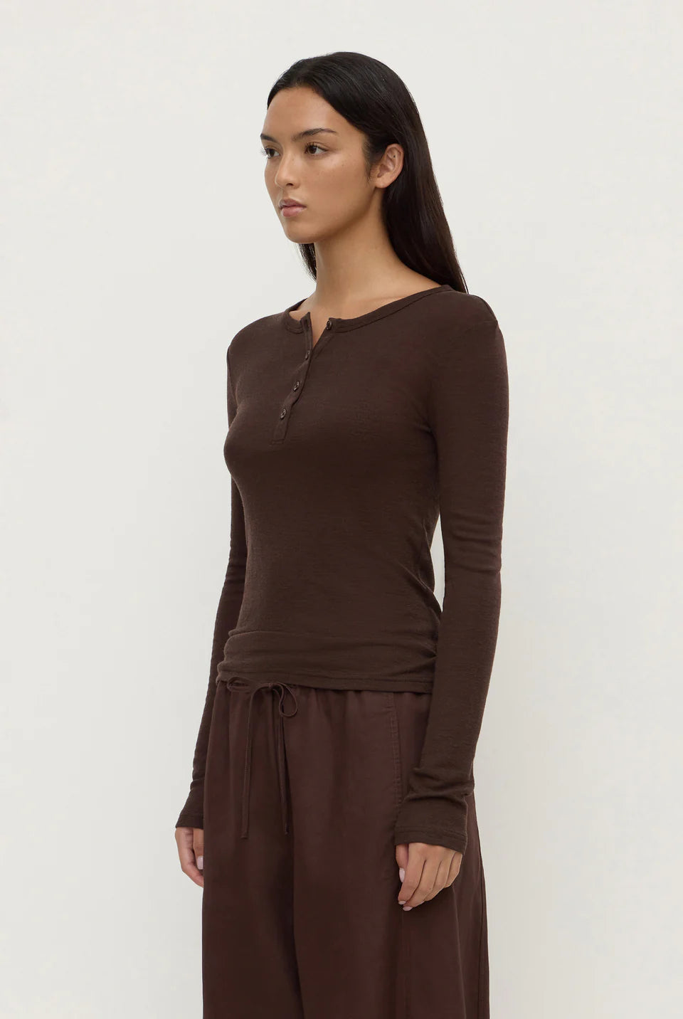 Assembly Label - Nora Merino Wool Henley (Ganache) Assembly Label