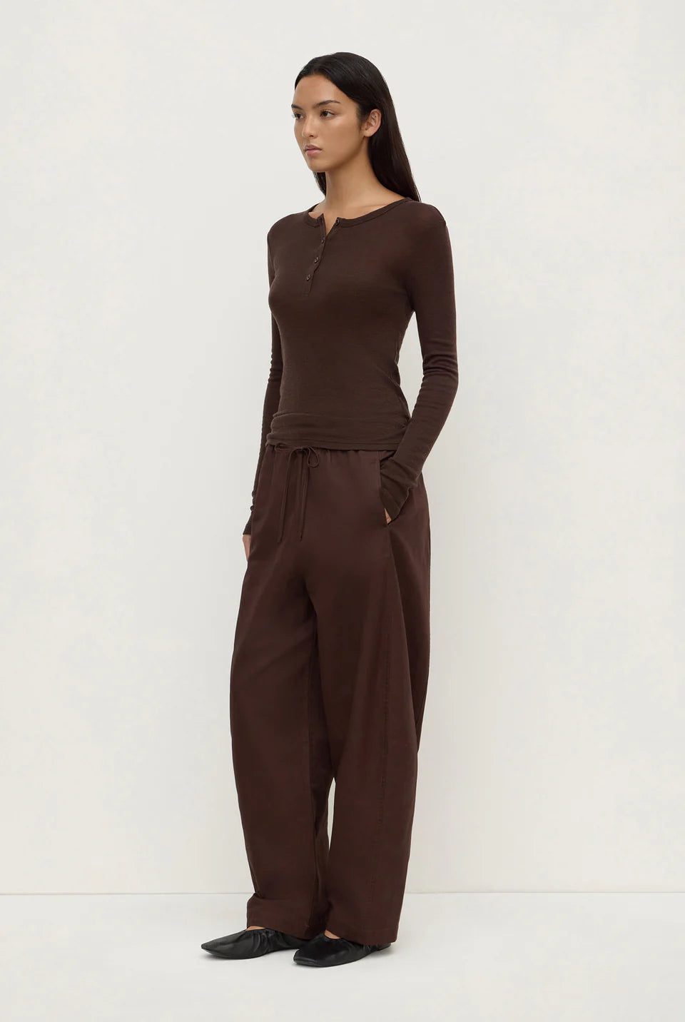 Assembly Label - Nora Merino Wool Henley (Ganache) Assembly Label