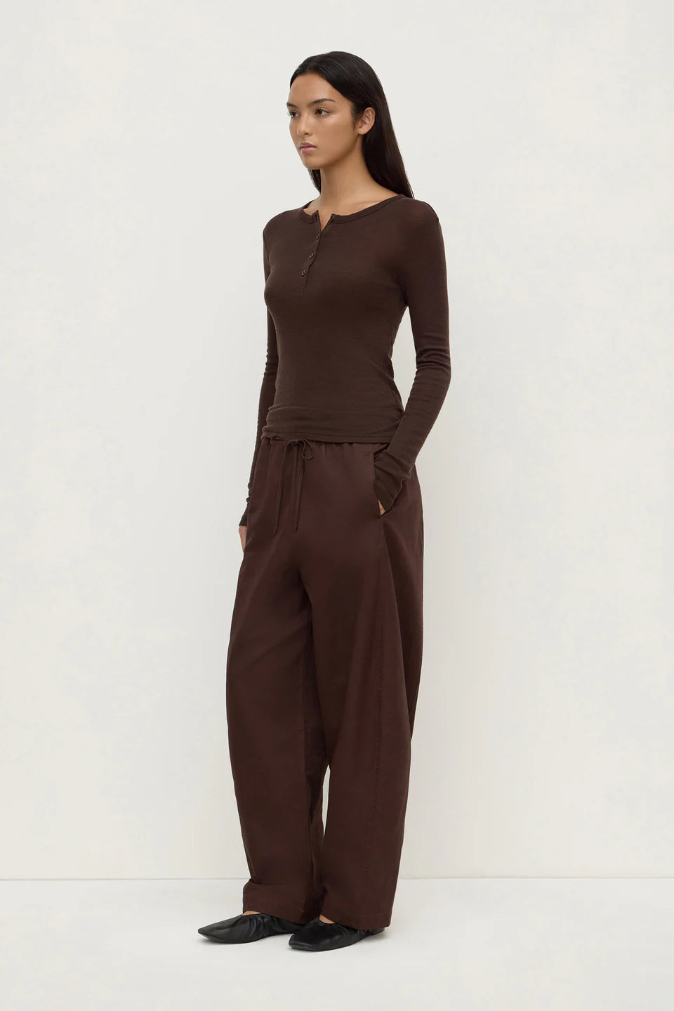 Assembly Label - Nora Merino Wool Henley (Ganache) Assembly Label