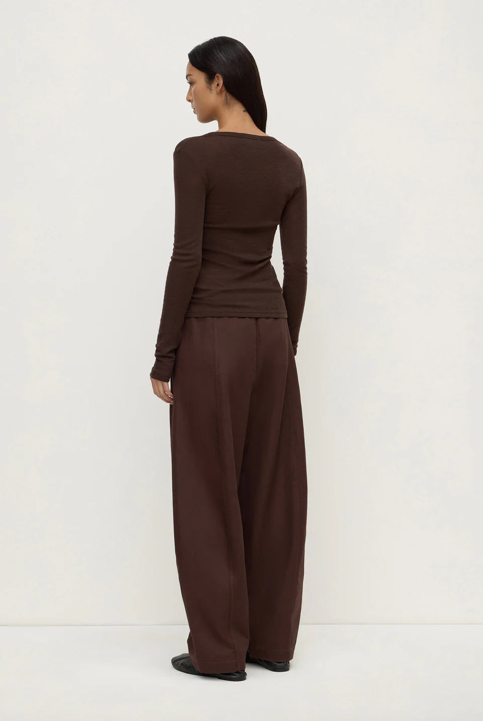 Assembly Label - Nora Merino Wool Henley (Ganache) Assembly Label