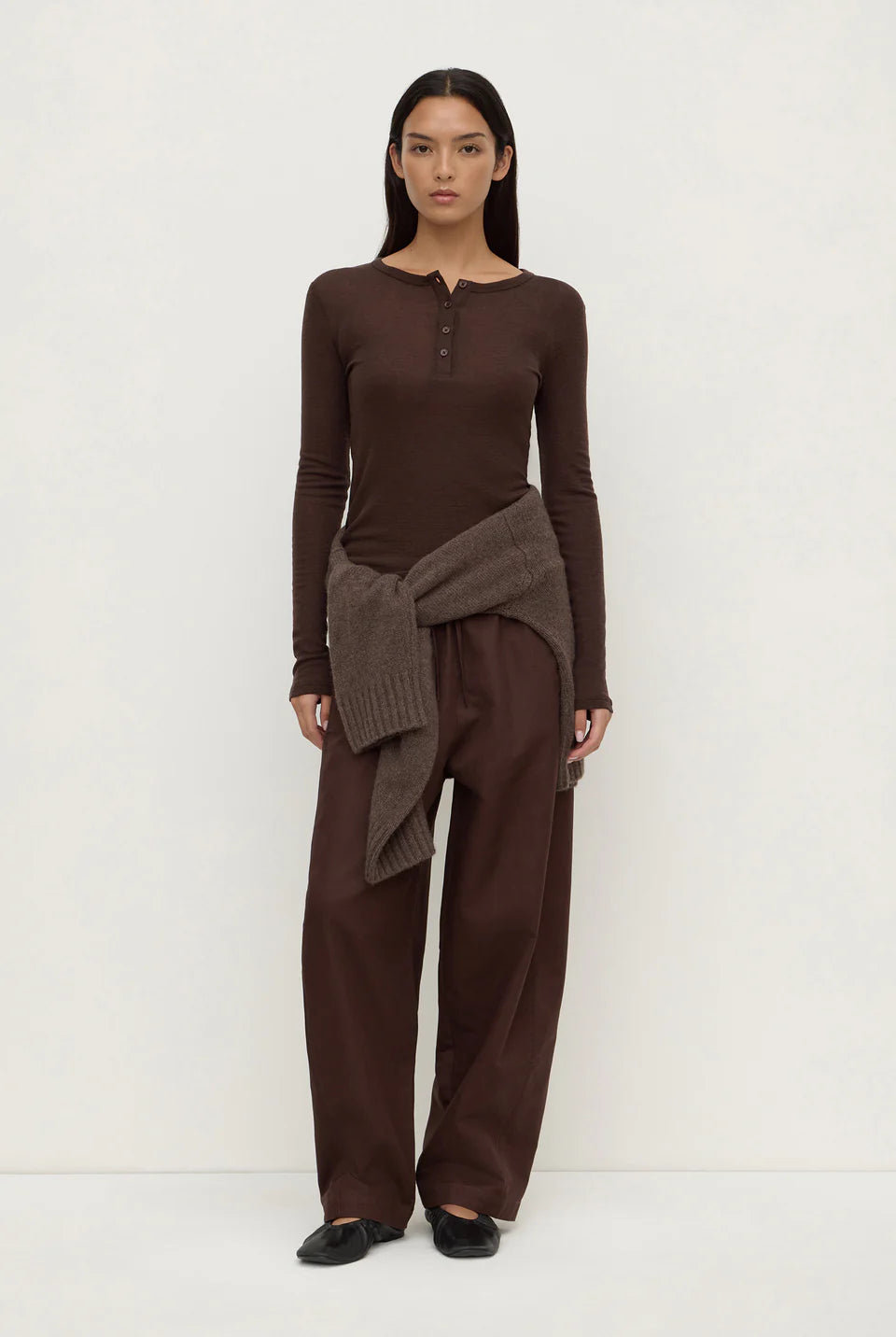 Assembly Label - Nora Merino Wool Henley (Ganache) Assembly Label