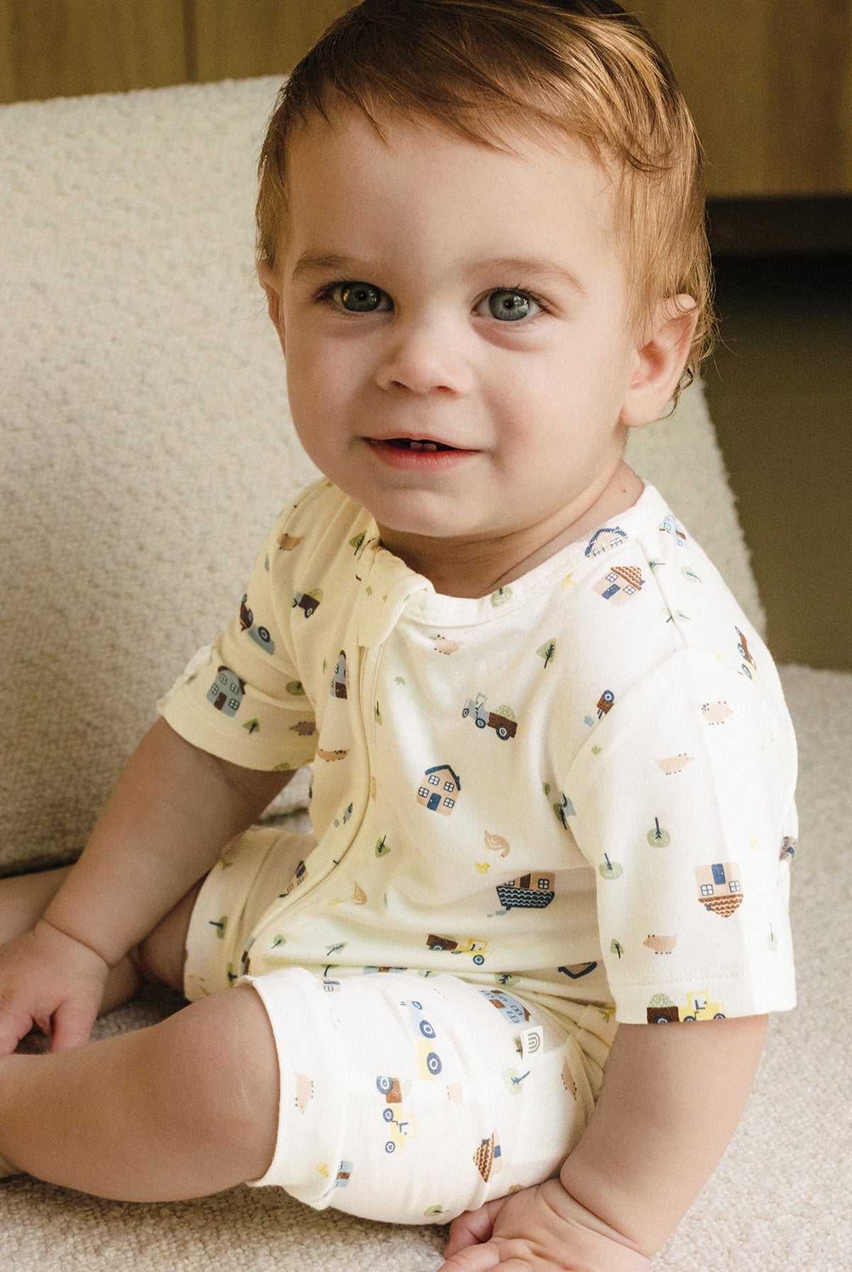 KYND Baby - Day Or Night Onsie Shortsleeve (Pasture) KYND Baby