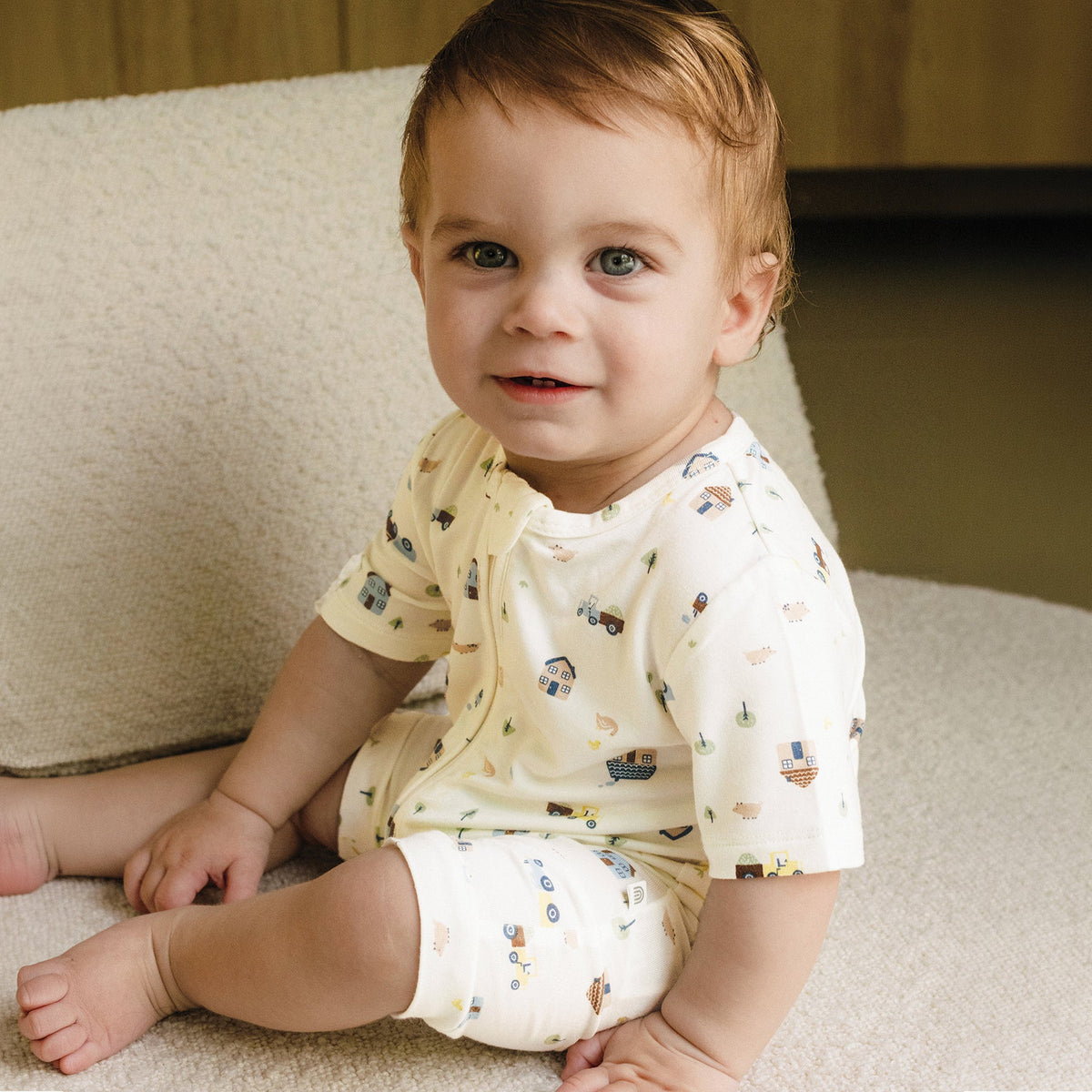 KYND Baby - Day Or Night Onsie Shortsleeve (Pasture) KYND Baby