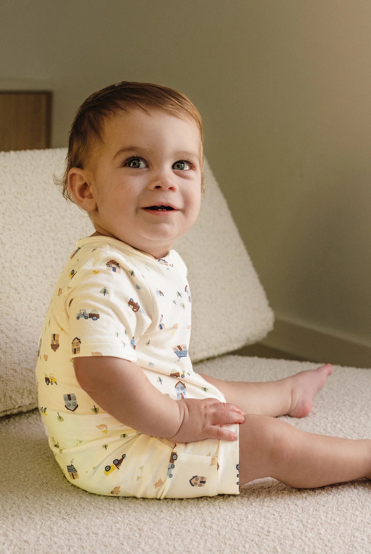 KYND Baby - Day Or Night Onsie Shortsleeve (Pasture) KYND Baby
