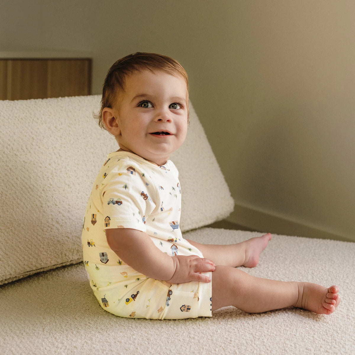 KYND Baby - Day Or Night Onsie Shortsleeve (Pasture) KYND Baby