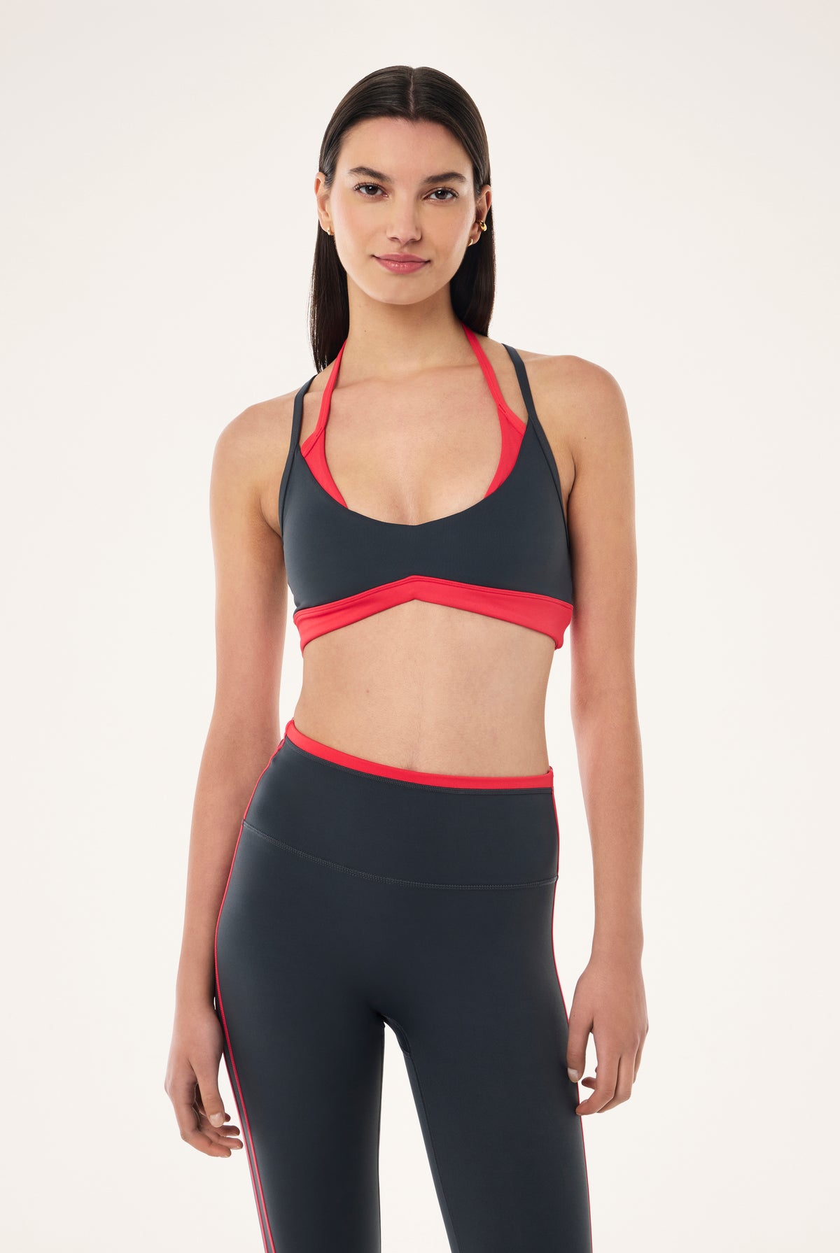 P.E Nation - Override Sports Bra (Asphalt/Strawberry) P.E Nation