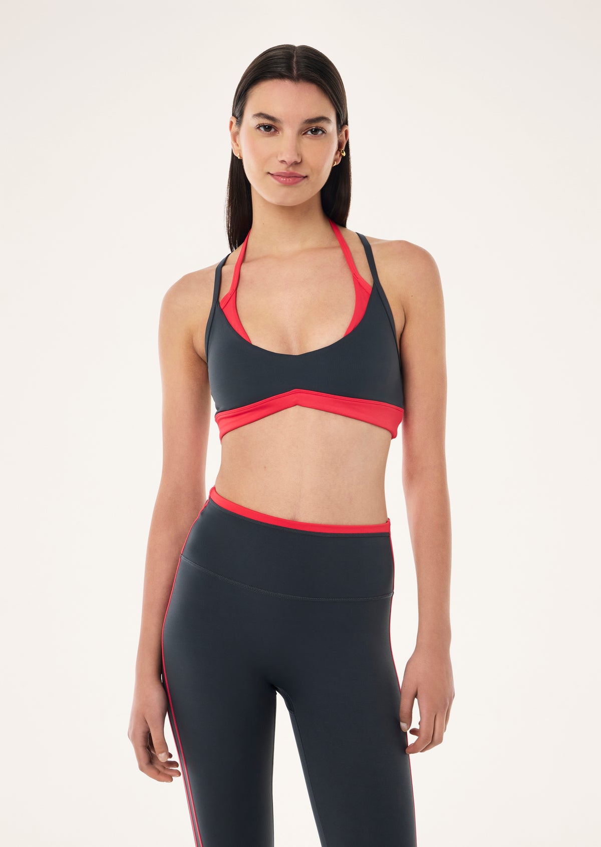 P.E Nation - Override Sports Bra (Asphalt/Strawberry) P.E Nation