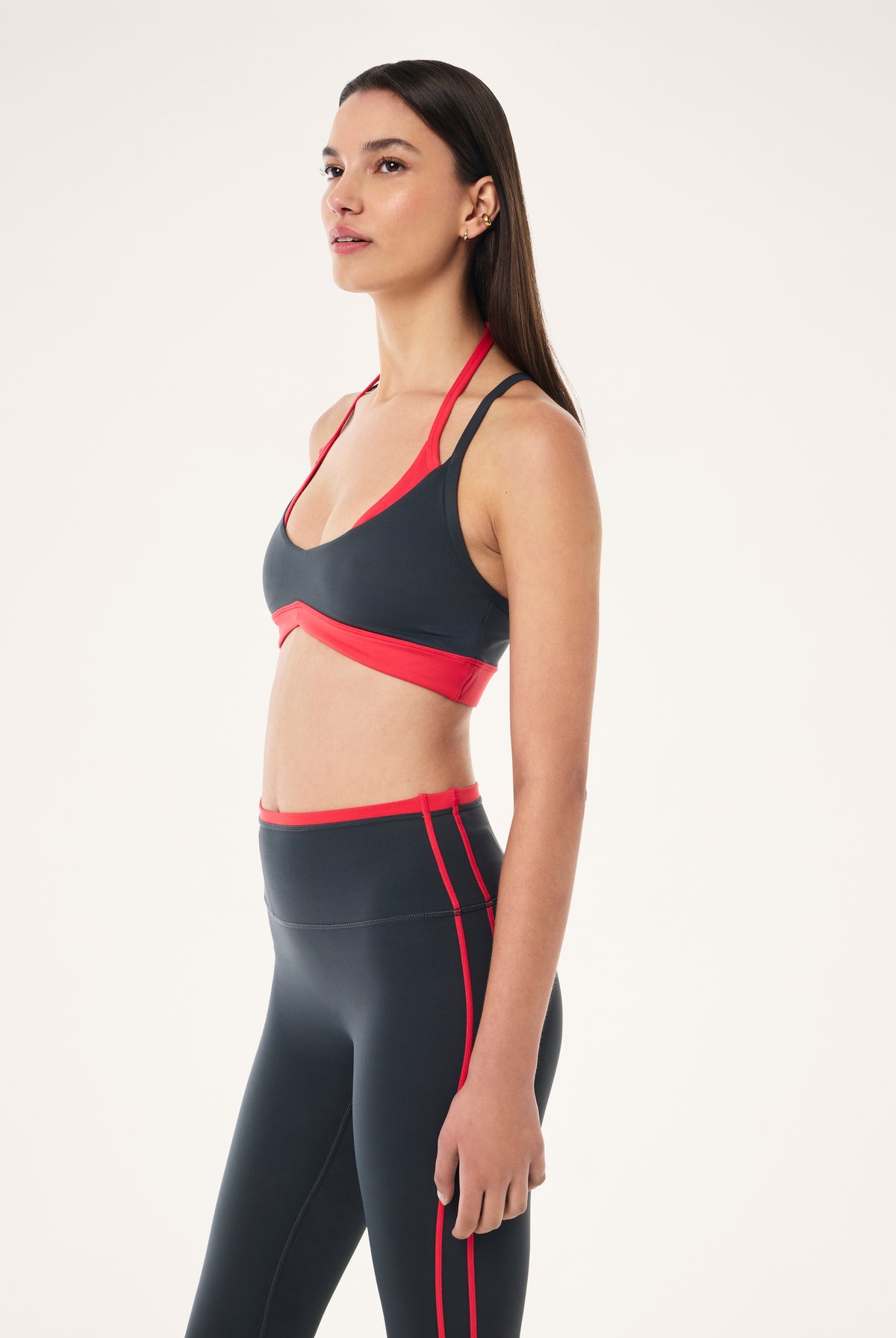 P.E Nation - Override Sports Bra (Asphalt/Strawberry) P.E Nation