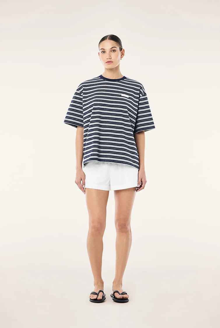 P.E Nation - Oversized Spark Tee (Dark Navy Stripe) P.E Nation