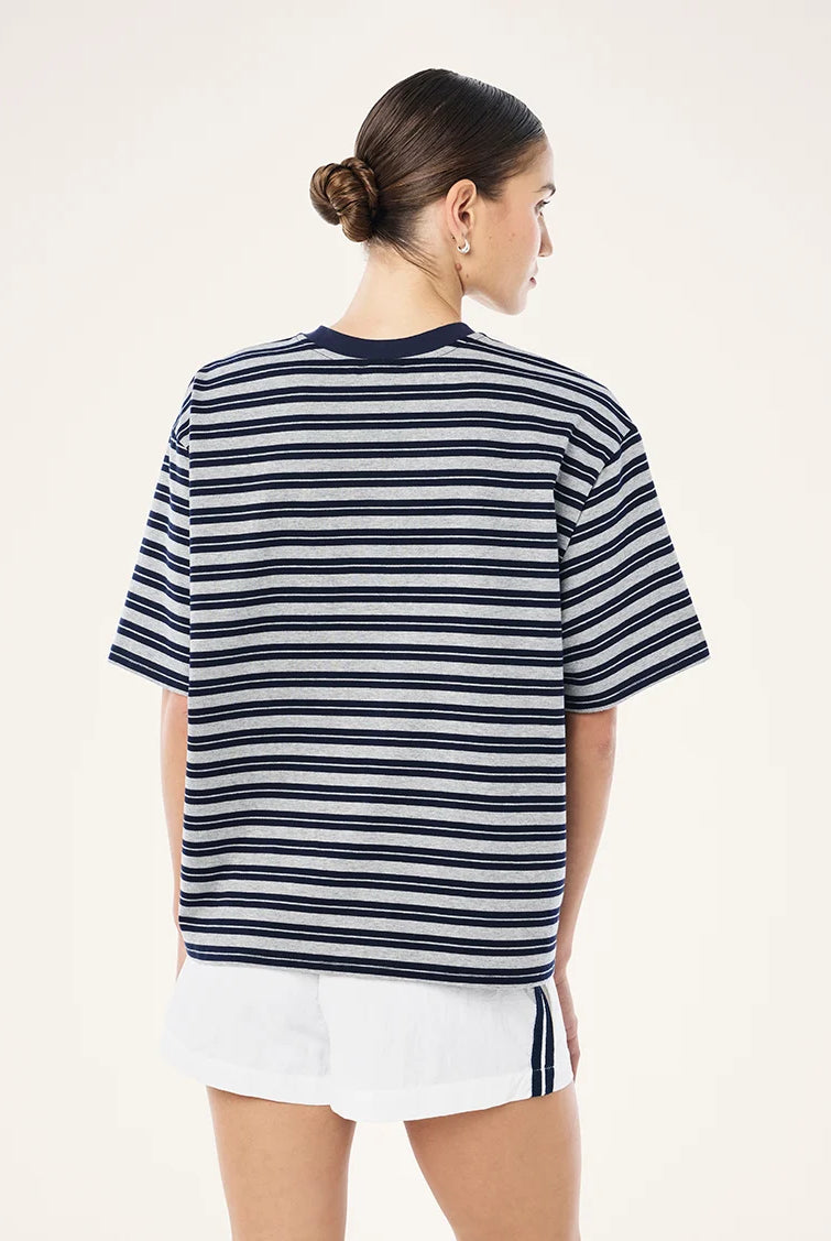 P.E Nation - Oversized Spark Tee (Dark Navy Stripe) P.E Nation