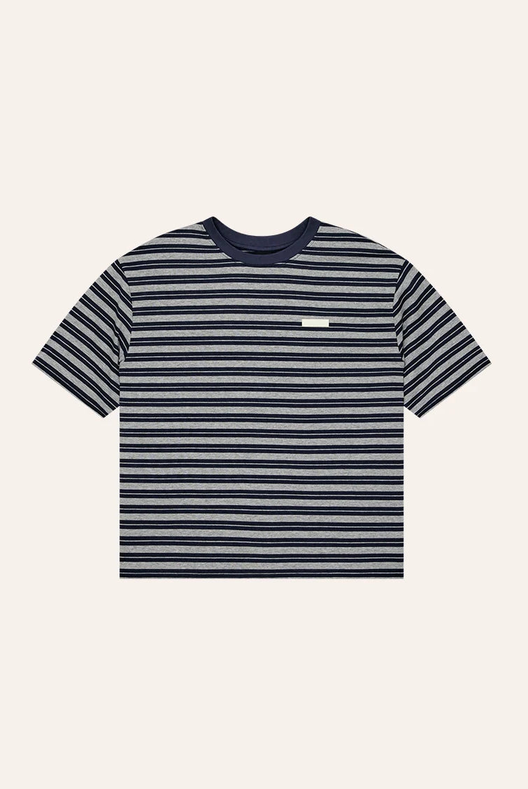 P.E Nation - Oversized Spark Tee (Dark Navy Stripe) P.E Nation
