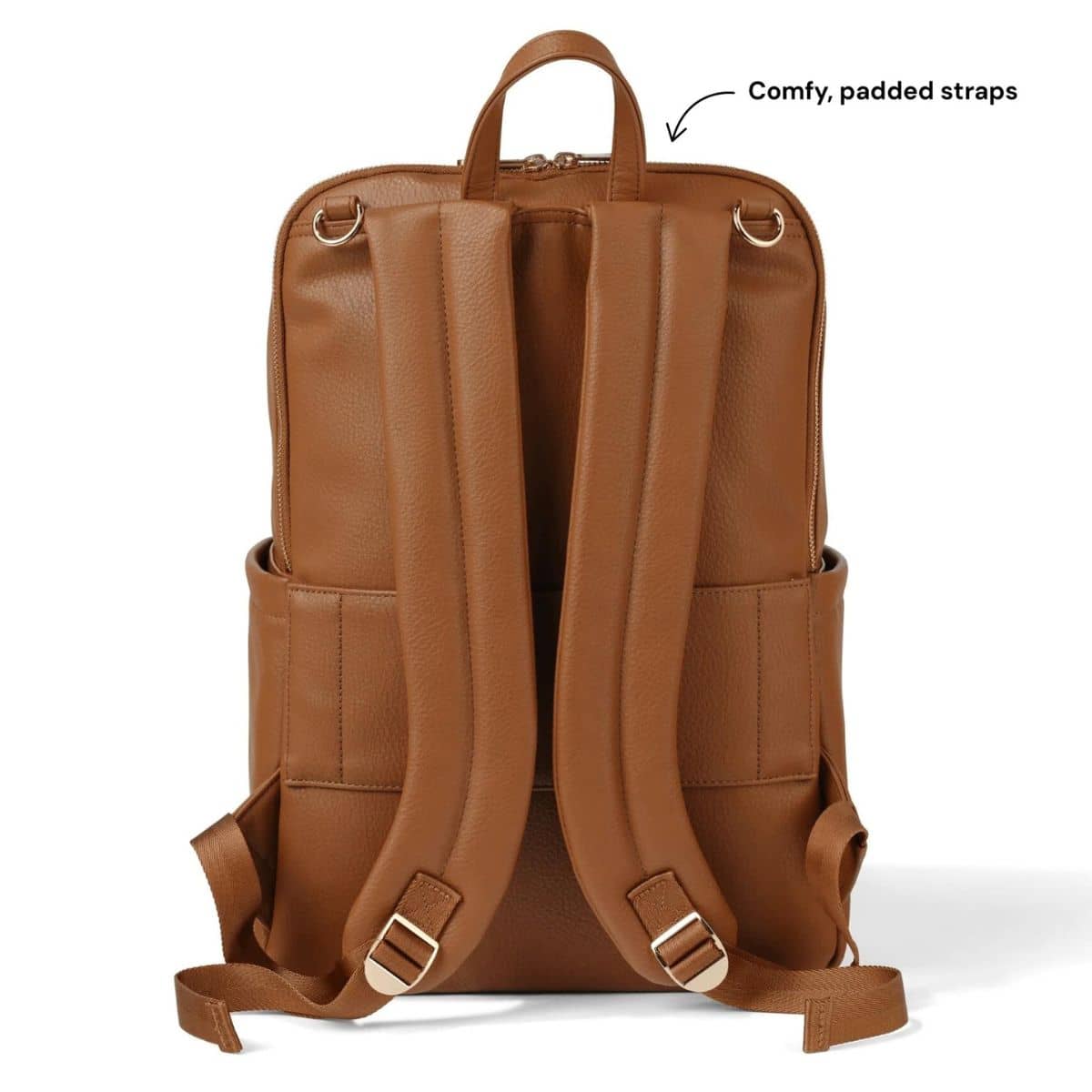 OiOi - Multitasker Nappy Backpack (Brown Vegan Leather) OiOi