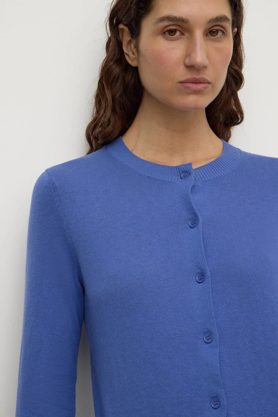 Assembly Label - Orina Cotton Cashmere Cardigan (New Blue) Assembly Label