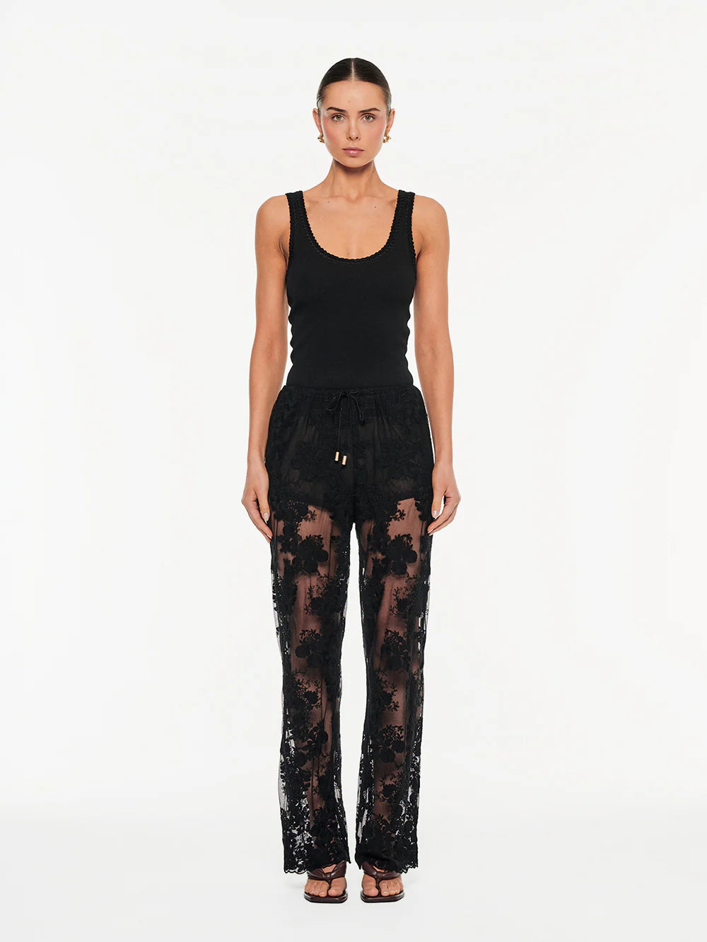Kivari - Jaxon Lace Pant (Black) Kivari