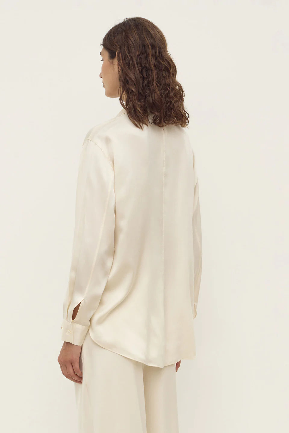 Assembly Label - Pippa Silk Long Sleeve Shirt (Cream) Assembly Label