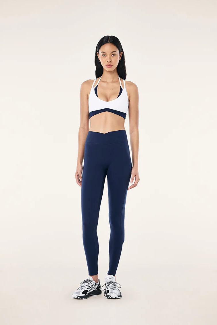P.E Nation - Quickline Full Length Legging (Dark Navy/White) P.E Nation