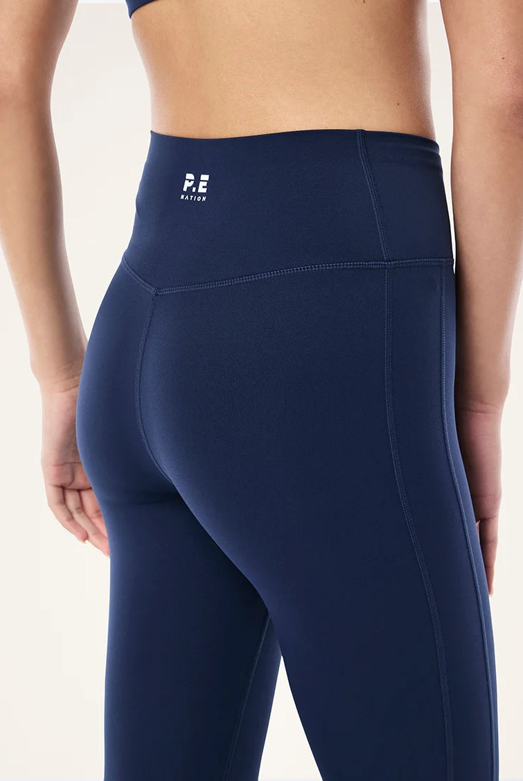 P.E Nation - Quickline Full Length Legging (Dark Navy/White) P.E Nation