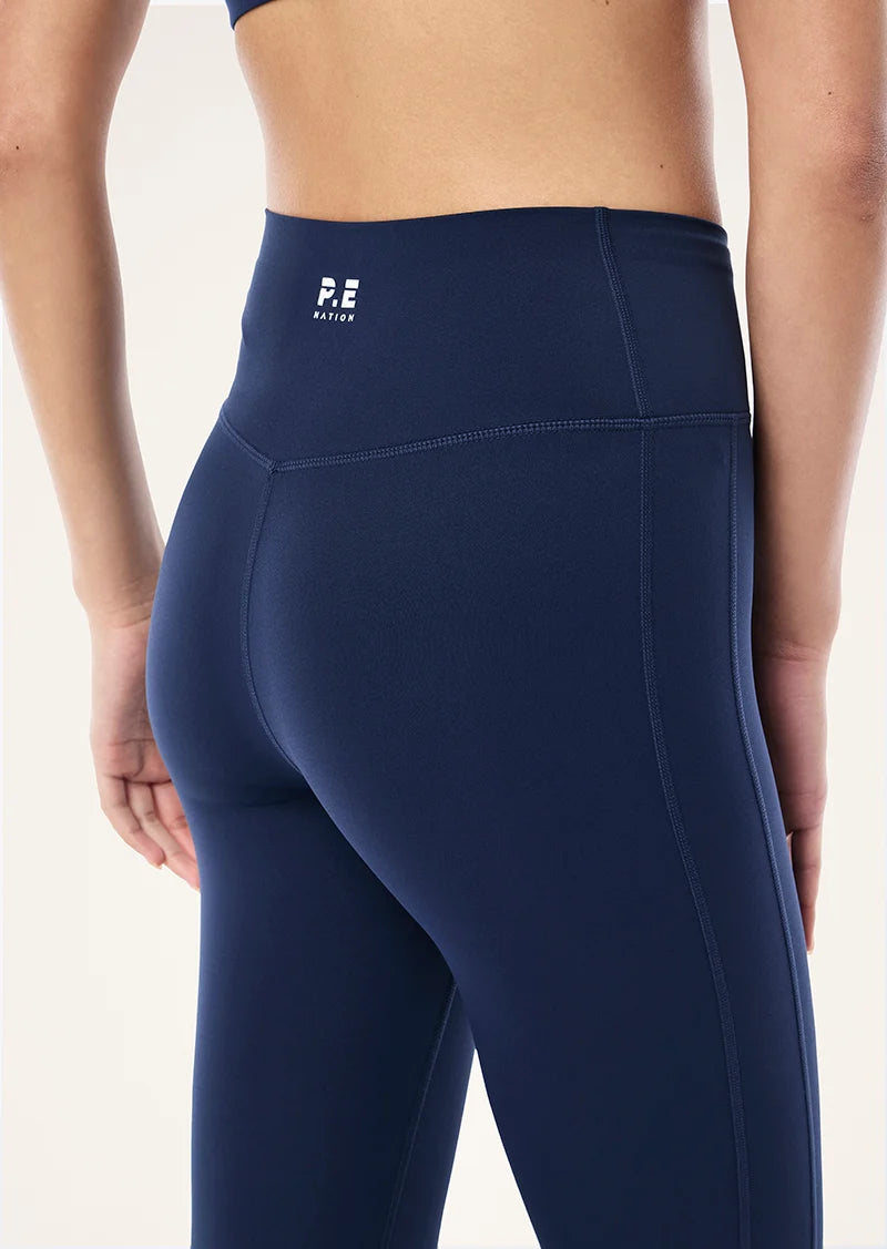 P.E Nation - Quickline Full Length Legging (Dark Navy/White) P.E Nation