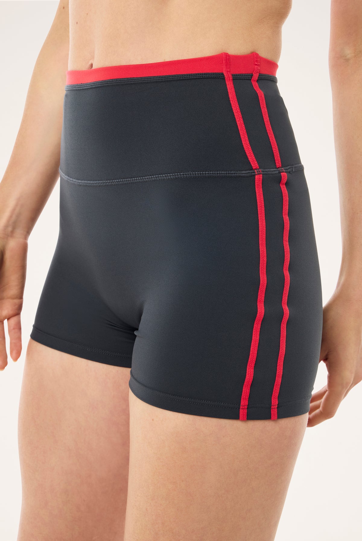 P.E Nation - Radar 3 Inch Bike Shorts (Asphalt/Strawberry) P.E Nation
