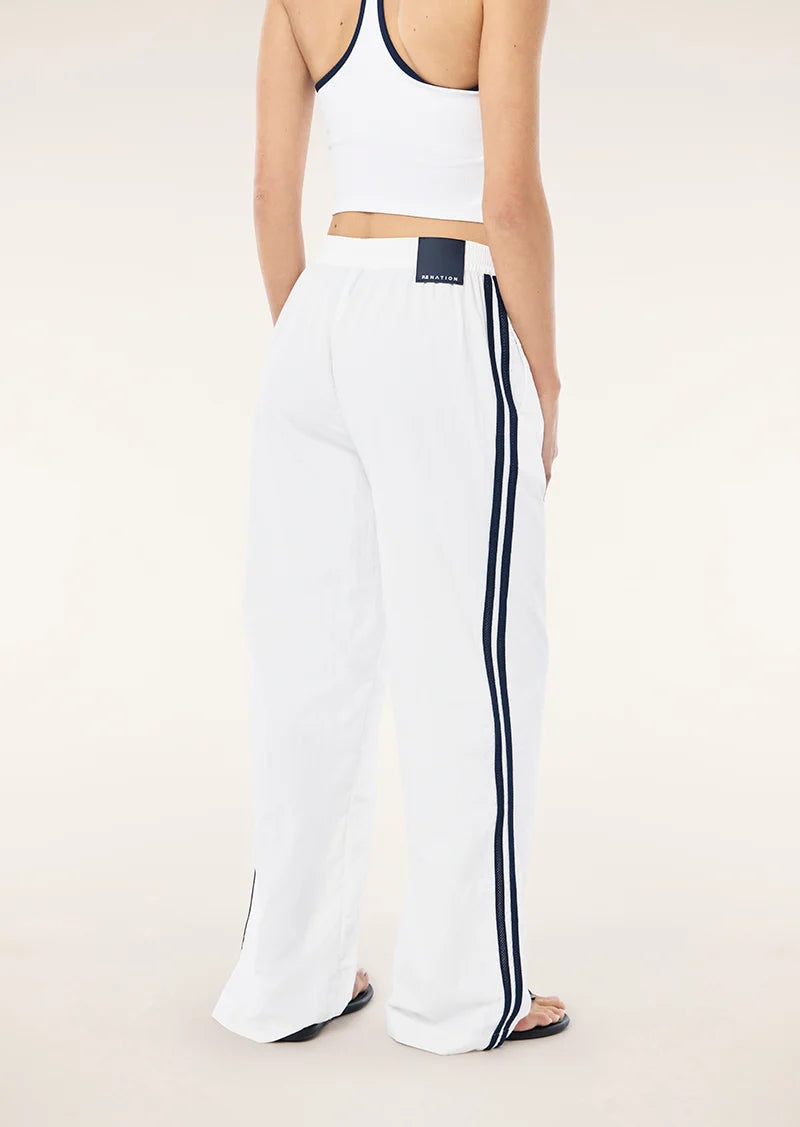P.E Nation - Relay Spray Track Pant i(White & Dark Navy) P.E Nation