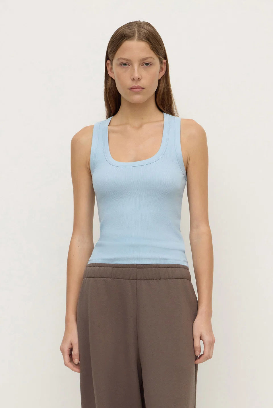 Assembly Label - Robyn Scoop Neck Rib Tank (Powder Blue) Assembly Label