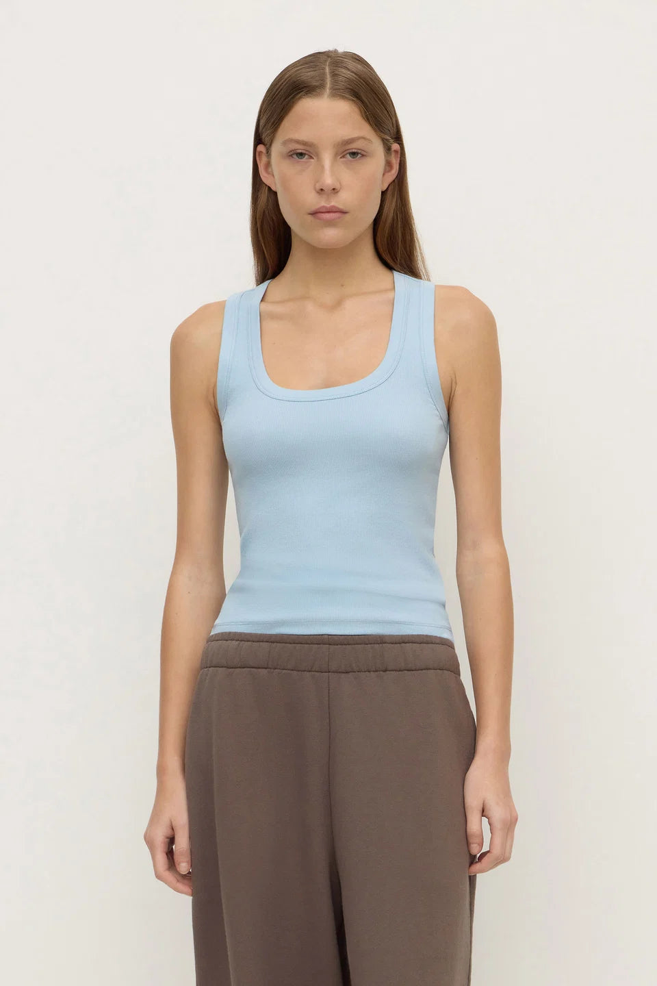 Assembly Label - Robyn Scoop Neck Rib Tank (Powder Blue) Assembly Label