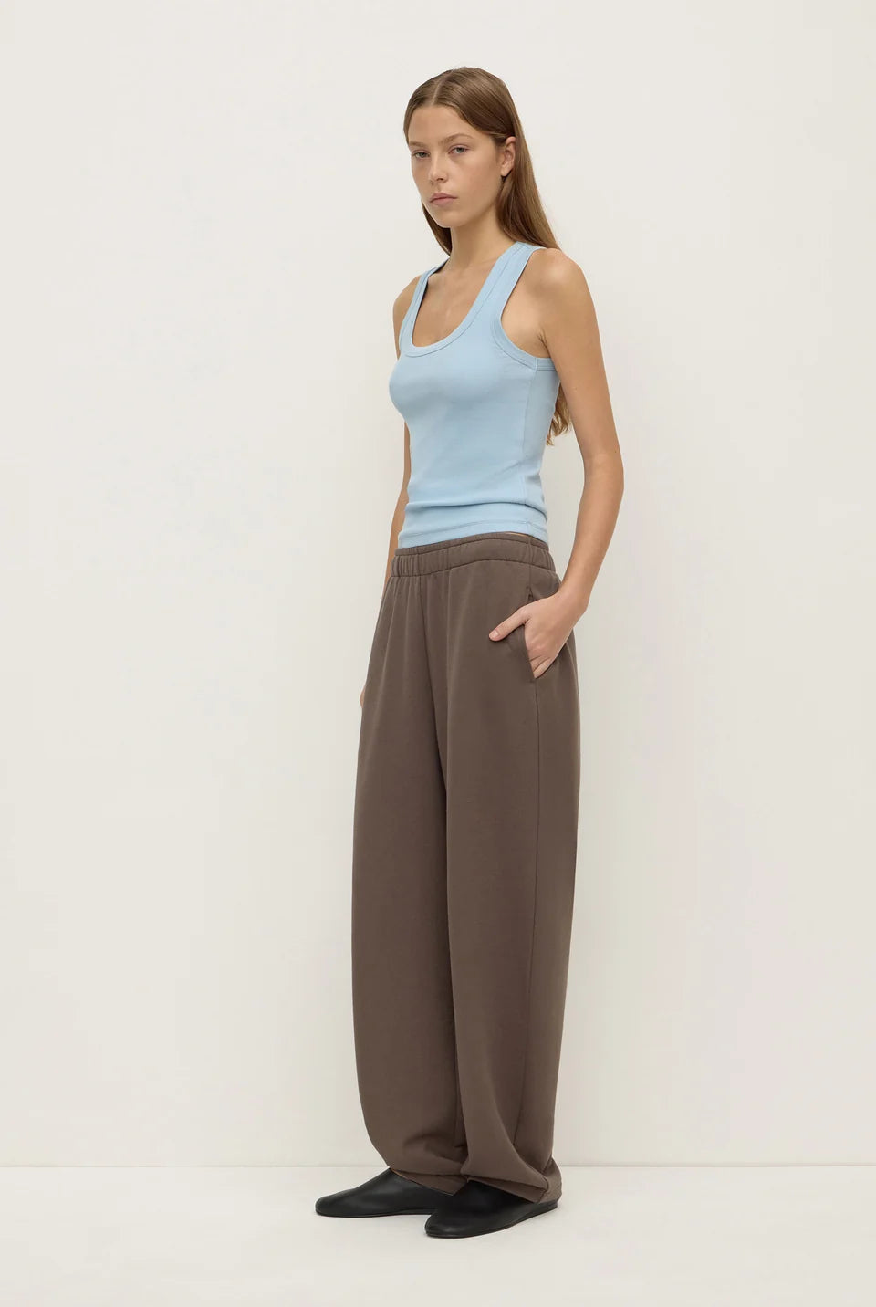 Assembly Label - Robyn Scoop Neck Rib Tank (Powder Blue) Assembly Label