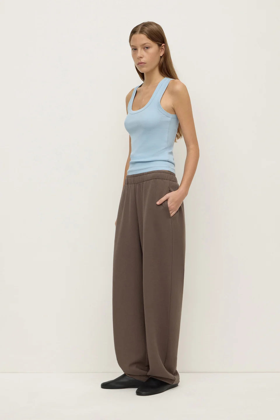 Assembly Label - Robyn Scoop Neck Rib Tank (Powder Blue) Assembly Label
