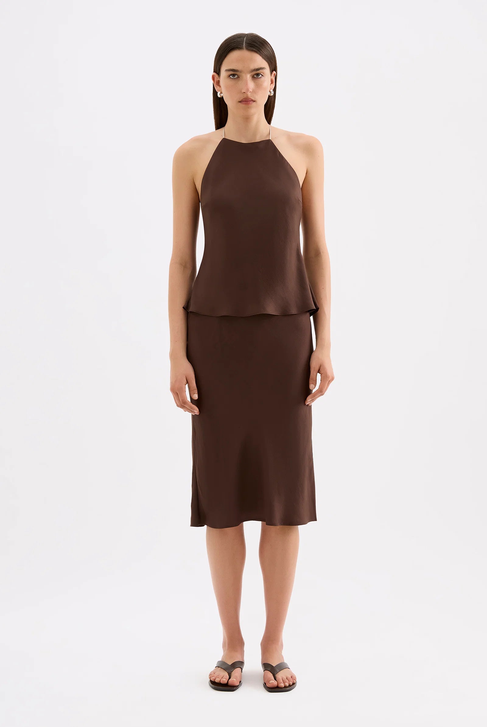 Nude Lucy - Tilly Halter Top (Chocolate) Nude Lucy
