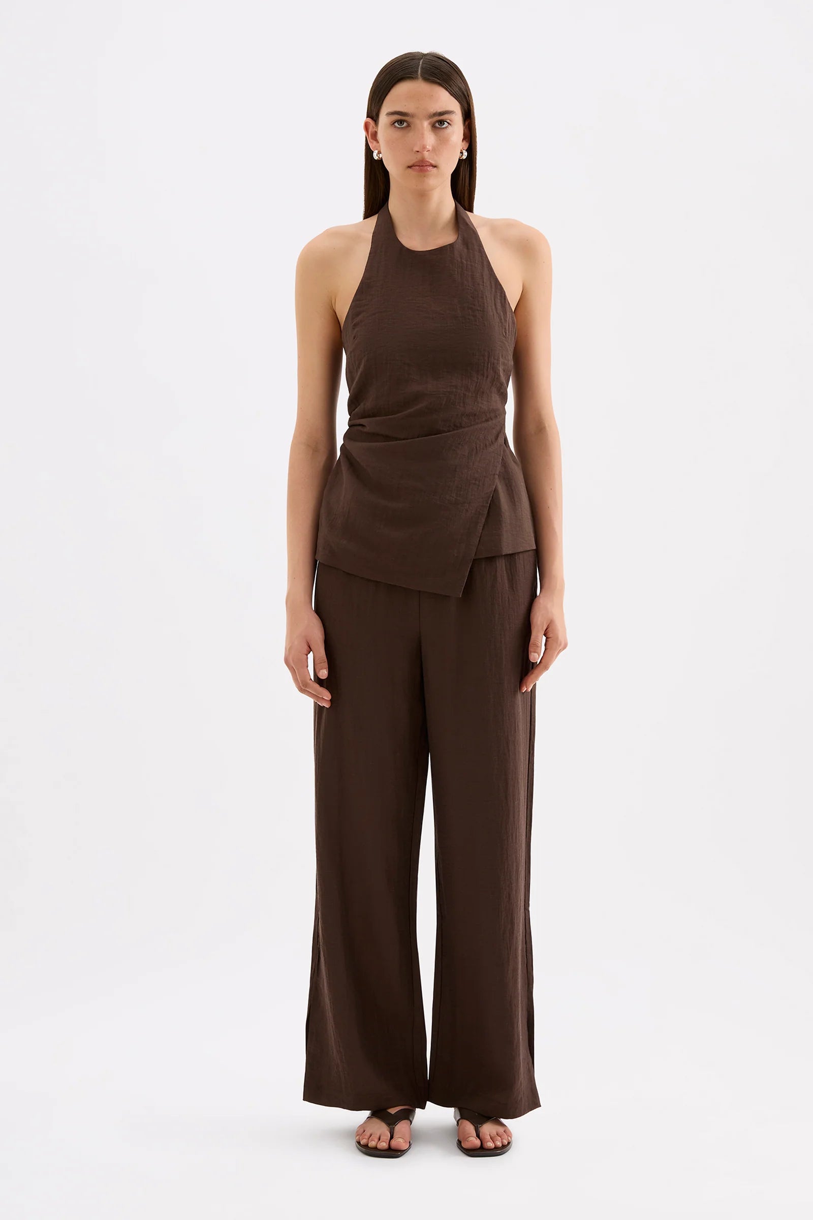 Nude Lucy - Juno Halter Top (Chocolate) Nude Lucy