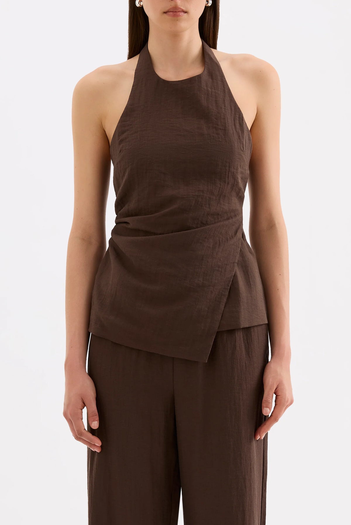 Nude Lucy - Juno Halter Top (Chocolate) Nude Lucy