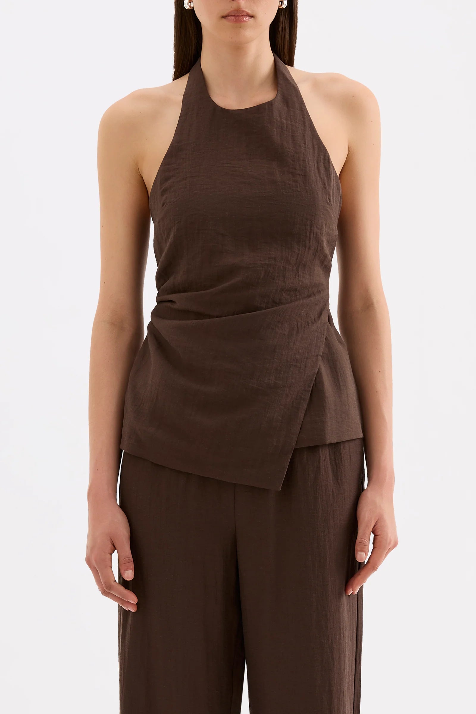 Nude Lucy - Juno Halter Top (Chocolate) Nude Lucy