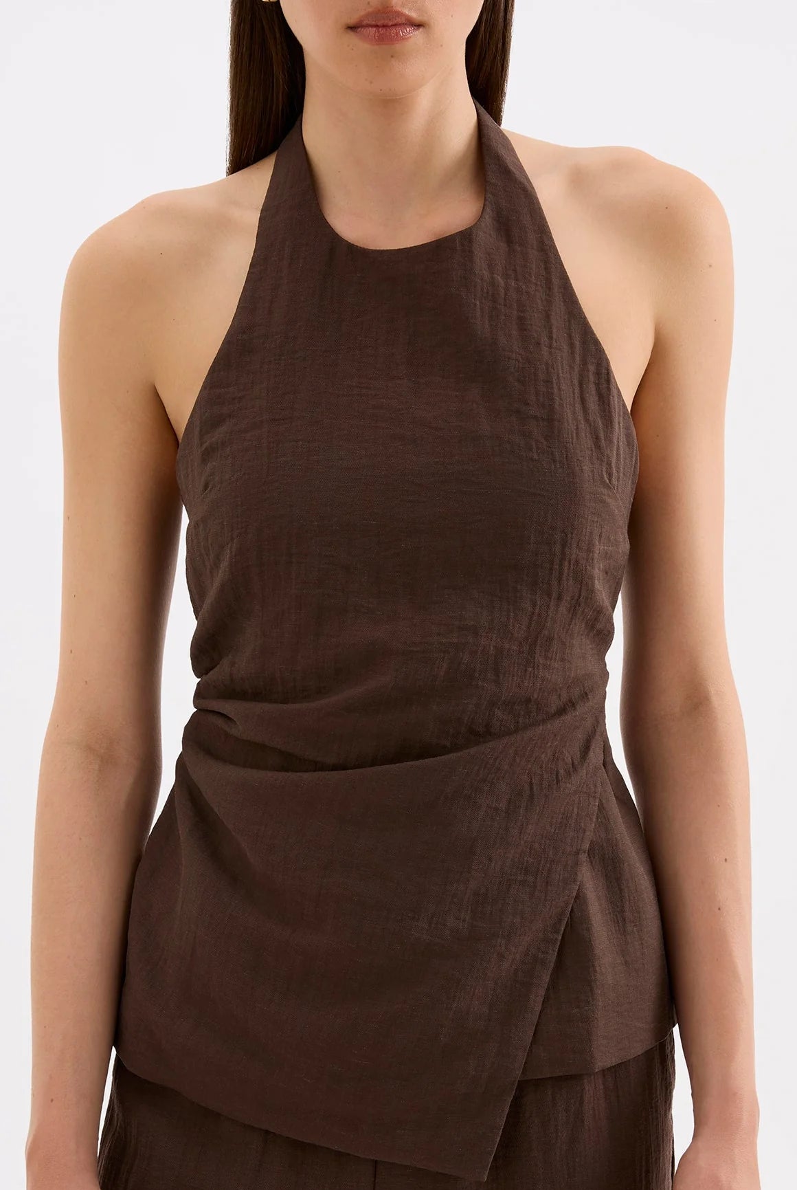 Nude Lucy - Juno Halter Top (Chocolate) Nude Lucy