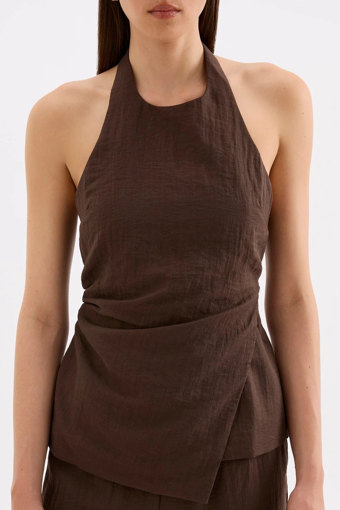 Nude Lucy - Juno Halter Top (Chocolate) Nude Lucy