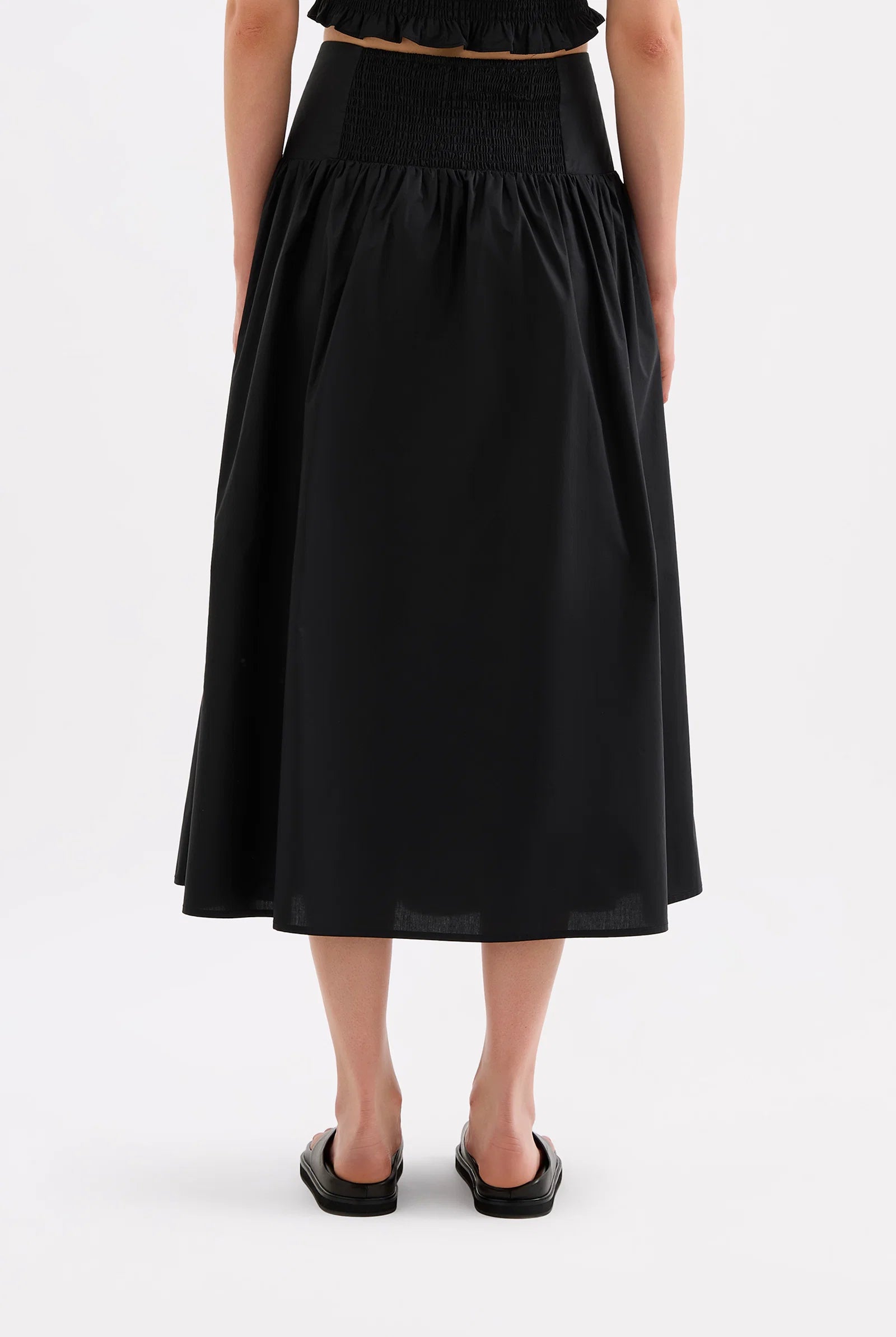 Nude Lucy - Greta Poplin Skirt (Black) Nude Lucy