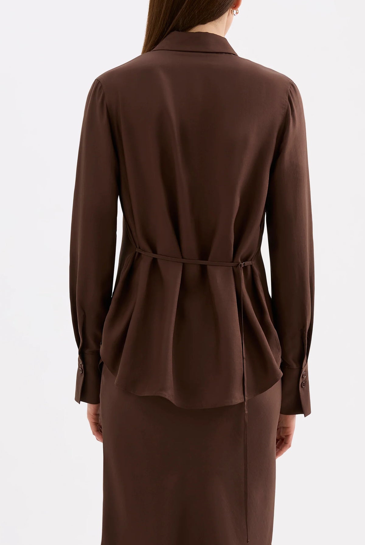 Nude Lucy - Tilly Tencel Shirt (Chocolate) Nude Lucy