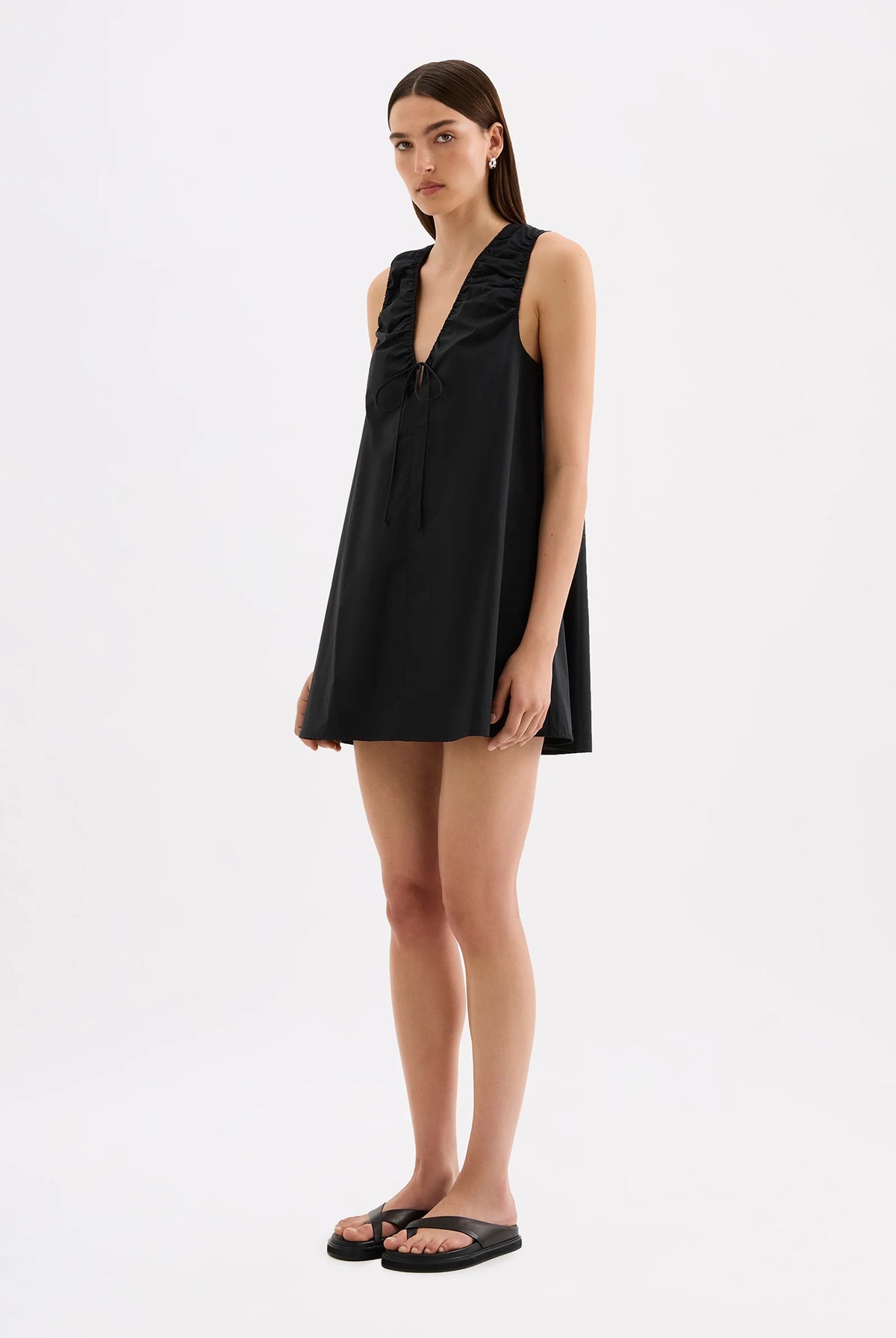 Nude Lucy - Cerie Poplin Mini Dress (Black) Nude Lucy
