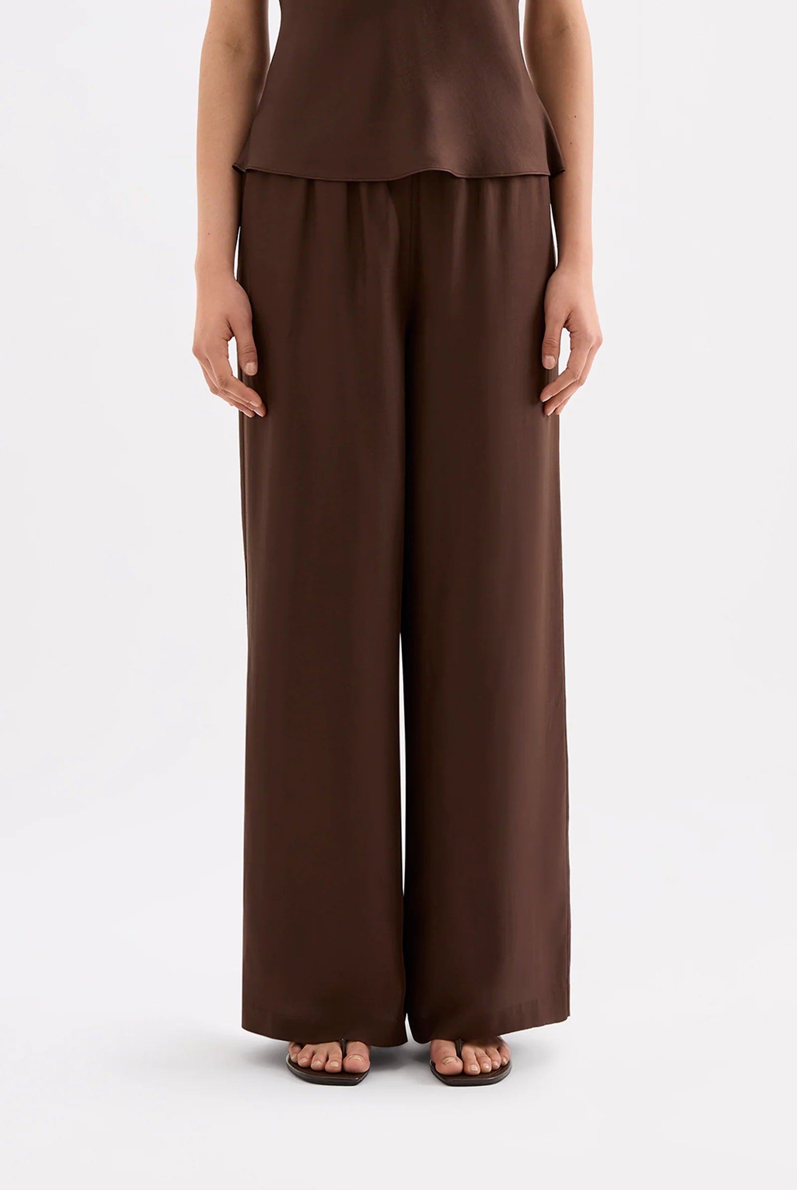 Nude Lucy - Tilly Tencel Pant (Chocolate) Nude Lucy