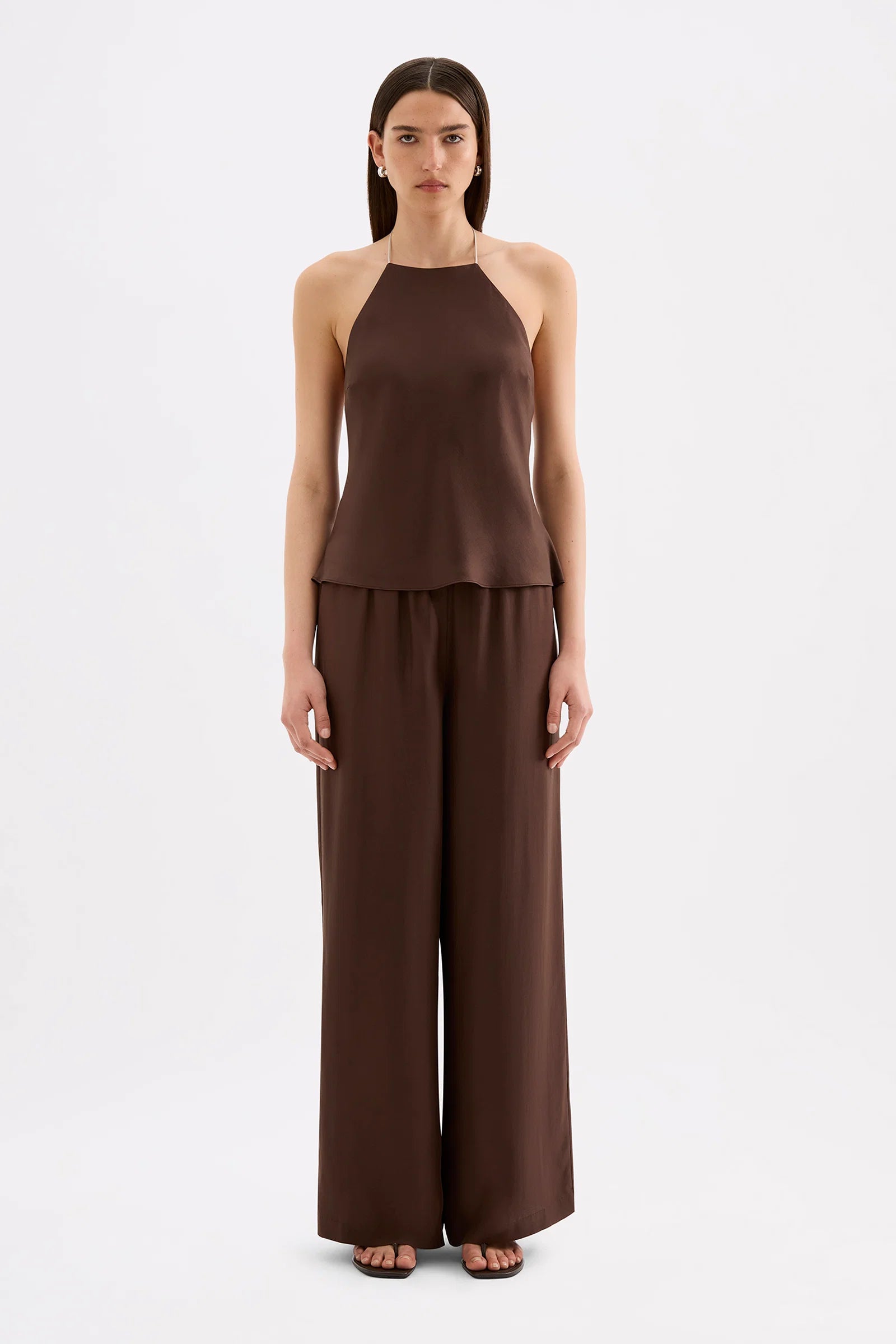 Nude Lucy - Tilly Tencel Pant (Chocolate) Nude Lucy