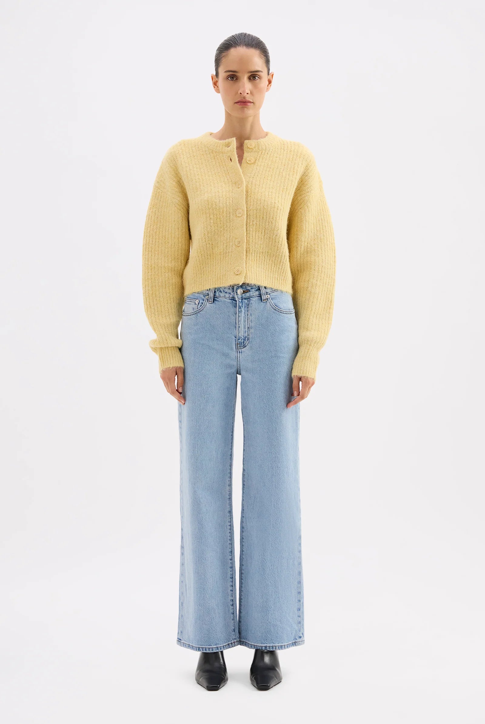 Nude Lucy - Nixon Cropped Cardigan (Butter) Nude Lucy